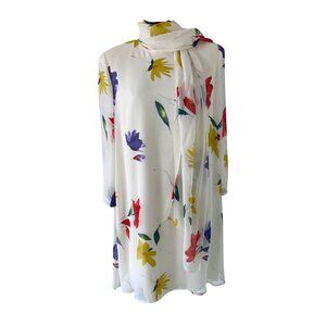 Anne Crimmins UMI Collections Vintage Womens Dress Scarf Skirt Set Size 10 Cream
